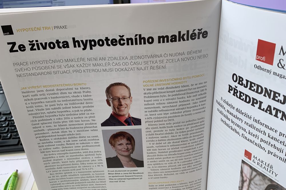 Ze života hypotečního makléře [PROFI Poradenství&Finance]